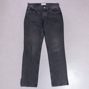 Free People We The Free Shelby Black Low Rise Straight Leg Boyfriend Jeans 28x33